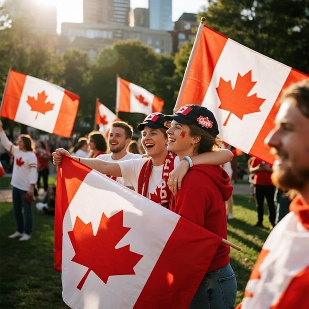 Baseball Cap CANADA Flag Hat with 1 Unique Embroidered Canada -Themed Patches - Picture 9 of 9